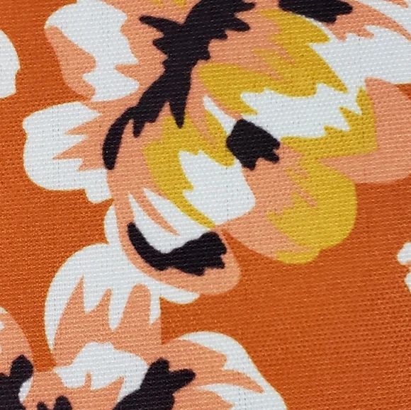 Rachel Pally Zahara Orange Reversible Floral Print Faux Leather Clutch Bag Purse - Picture 12 of 12